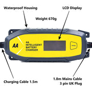 AA 4A Intelligent Battery Charger 4 AMP Car Van Smart Conditioner Starter 6V/12V AA - Dynamic Drive