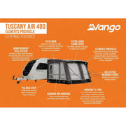 Vango Tuscany Air 400 Elements ProShield Caravan Awning Vango - Dynamic Drive