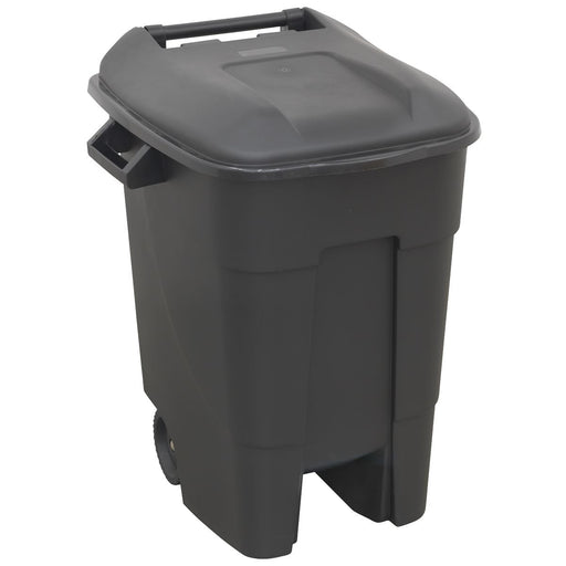 Sealey Refuse/Wheelie Bin 100L Black BM100 Sealey - Dynamic Drive