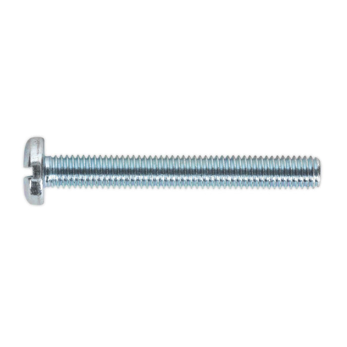 Sealey Machine Screw M5 x 50mm Pan Head Slot Zinc DIN 85 Pack of 50 MSS550 Sealey  - Dynamic Drive