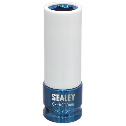 Sealey SX03017 Alloy Wheel Chrome Molybdenum Impact Socket 17mm 1/2"Sq Drive Sealey  - Dynamic Drive