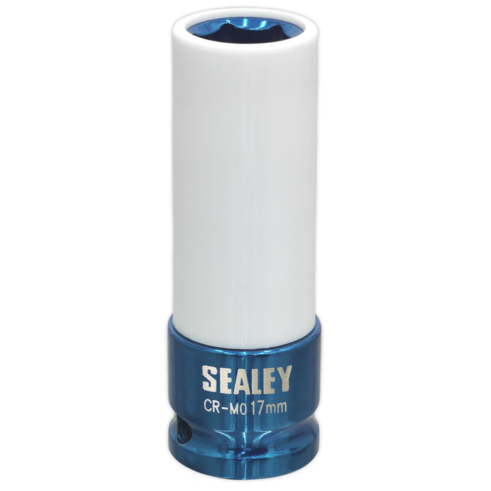 Sealey SX03017 Alloy Wheel Chrome Molybdenum Impact Socket 17mm 1/2"Sq Drive Sealey  - Dynamic Drive