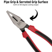 Teng Tools Heavy Duty Combination Plier TPR Grip 190mm Teng Tools - Dynamic Drive