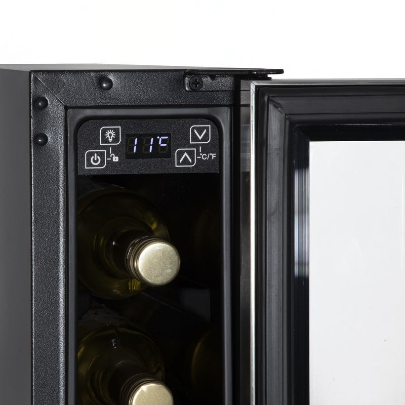 Baridi Extra-Slim 7 Bottle Wine Fridge & Cooler 15cm - Stainless Steel Baridi - Dynamic Drive