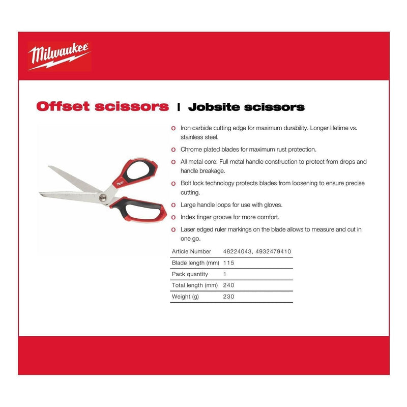 Milwaukee Offset Scissors 4932479410 Milwaukee - Dynamic Drive