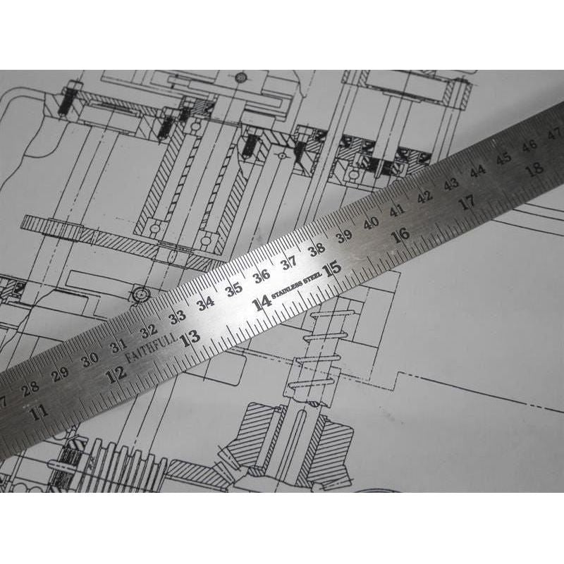 Faithfull Steel Rule 600mm / 24in x 25mm Faithfull - Dynamic Drive