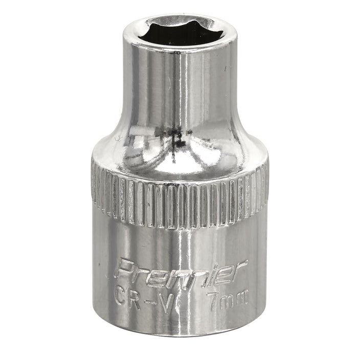 Sealey WallDrive Socket 7mm 3/8"Sq Drive Fully Polished SP3807 Sealey - Dynamic Drive