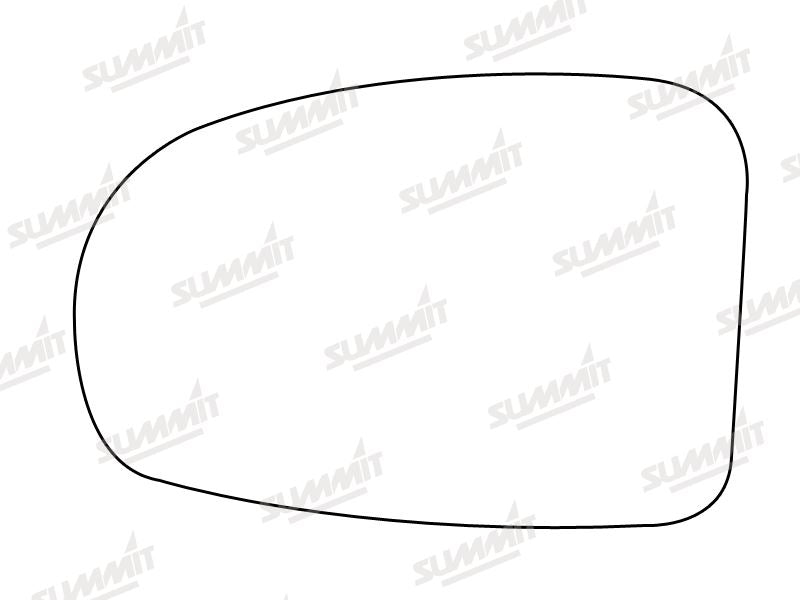 Summit Stick-On Standard Mirror Glass fits Toyota Avensis 08 on LHS Summit - Dynamic Drive