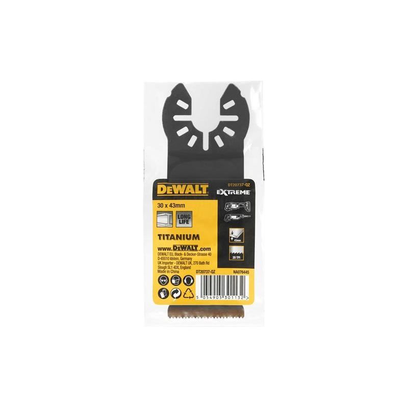 Dewalt Power Tools DT20737 Titanium Metal Multi-tool Blade 30 x 44mm DeWALT Power Tools - Dynamic Drive