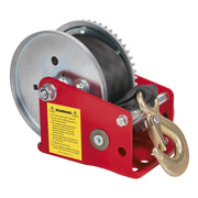 Sealey Geared Hand Winch with Brake & Webbing 540kg Capacity GWW1200B Sealey - Dynamic Drive