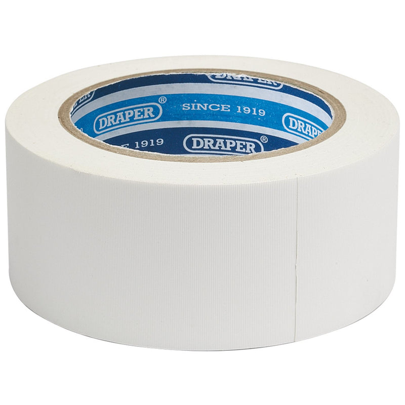 Draper Duct Tape Roll, 30m x 50mm, White 49431 Draper - Dynamic Drive