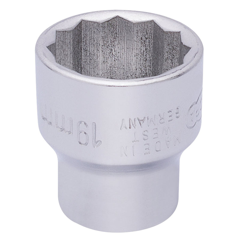 Draper Elora Bi-Hexagon Socket, 3/8" Sq. Dr., 19mm 25953 Draper - Dynamic Drive