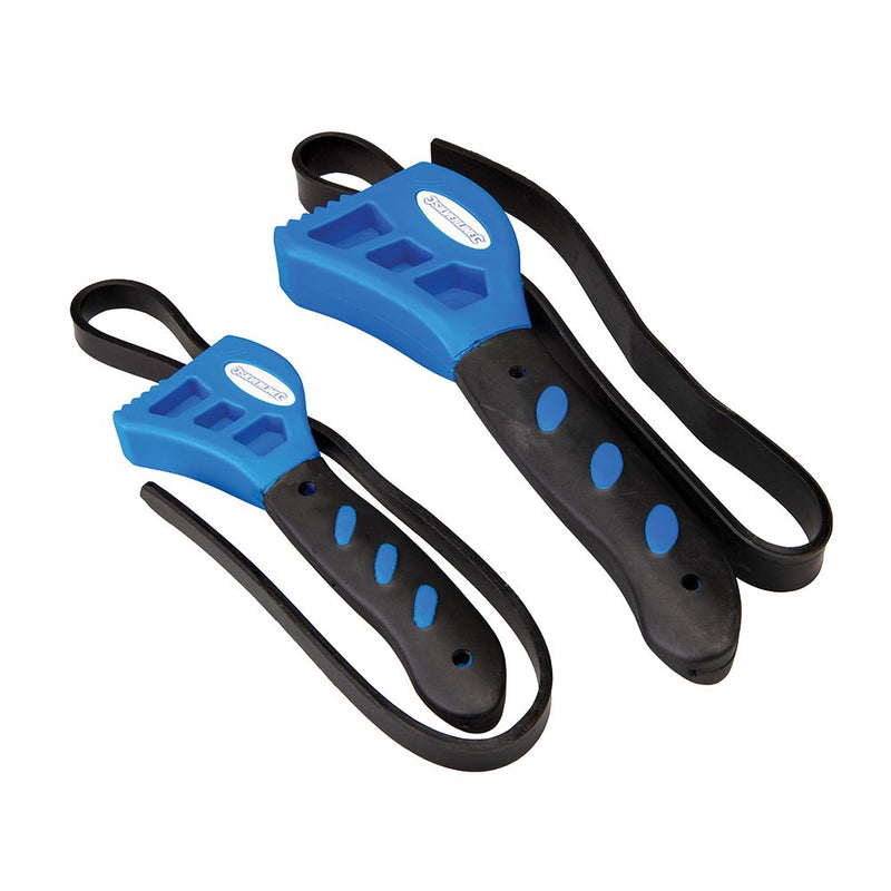 Silverline Rubber Strap Wrenches Set 2pce 500 & 600mm Silverline - Dynamic Drive