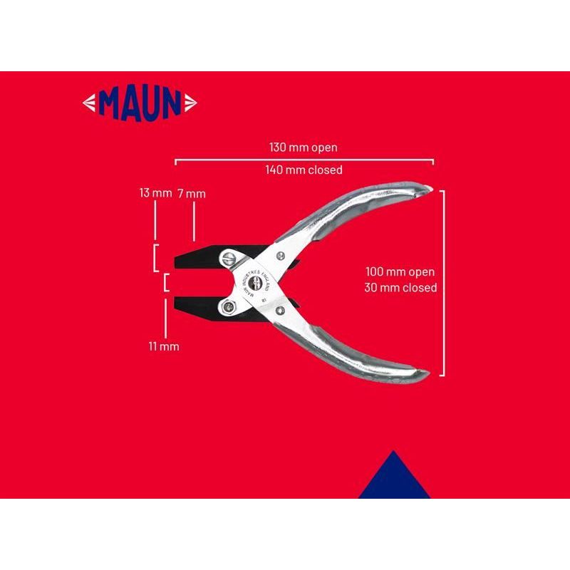 Maun Flat Nose Pliers, Smooth Jaws 140mm Maun - Dynamic Drive