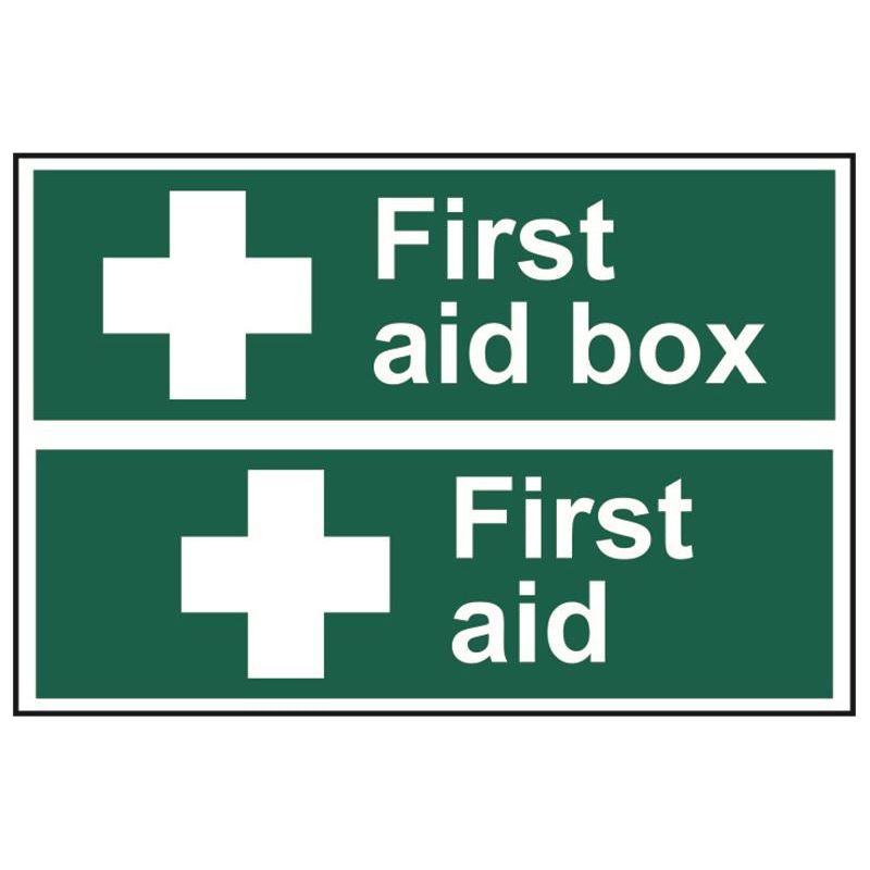 Scan First Aid Box / First Aid - PVC Signs 300 x 100mm Scan - Dynamic Drive