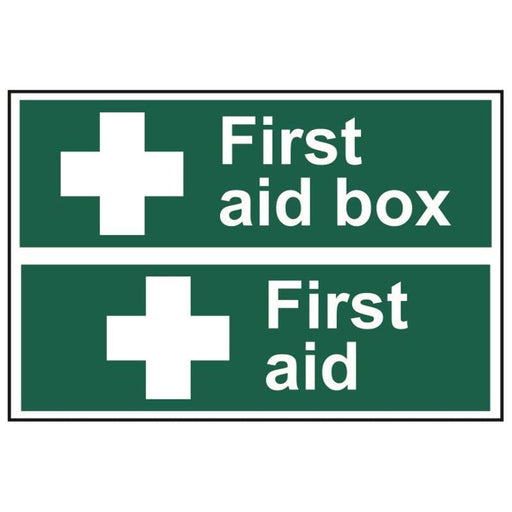 Scan First Aid Box / First Aid - PVC Signs 300 x 100mm Scan - Dynamic Drive