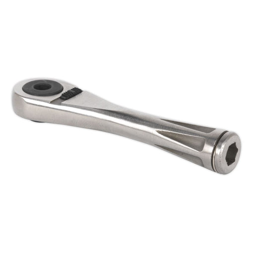 Sealey Bit Driver Ratchet Micro 1/4"Hex Stainless Steel AK6962 Sealey - Dynamic Drive