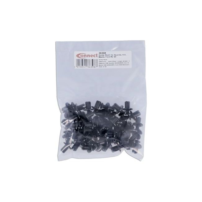 Connect Screw Rivet - for Ford, Hyundai, Kia, Mazda 50pc 36398 Tool Connection - Dynamic Drive