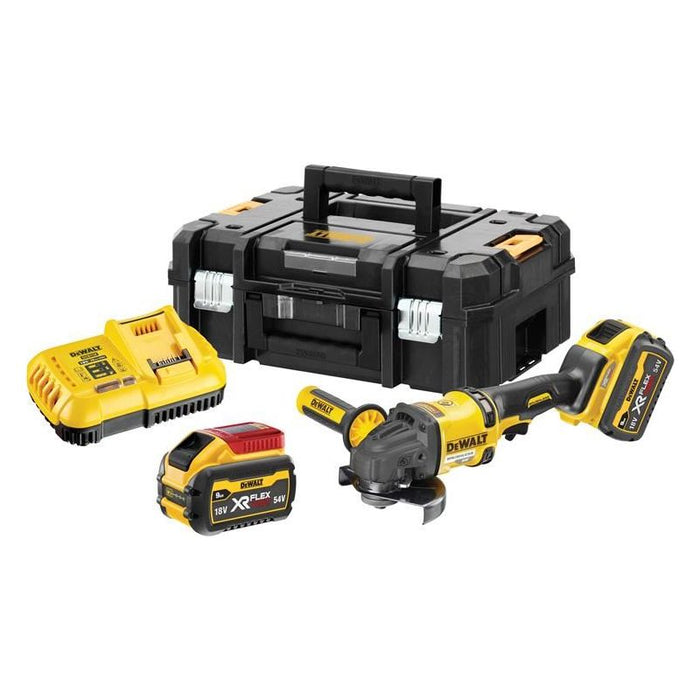 Dewalt Power Tools DCG418X2 XR FlexVolt Grinder 125mm 54V 2 x 3.0Ah Li-ion DeWALT Power Tools - Dynamic Drive