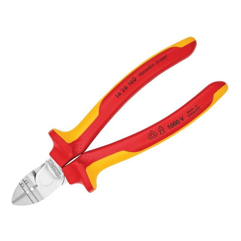 Knipex VDE Diagonal Insulation Stripper & Side Cutter 160mm Knipex - Dynamic Drive