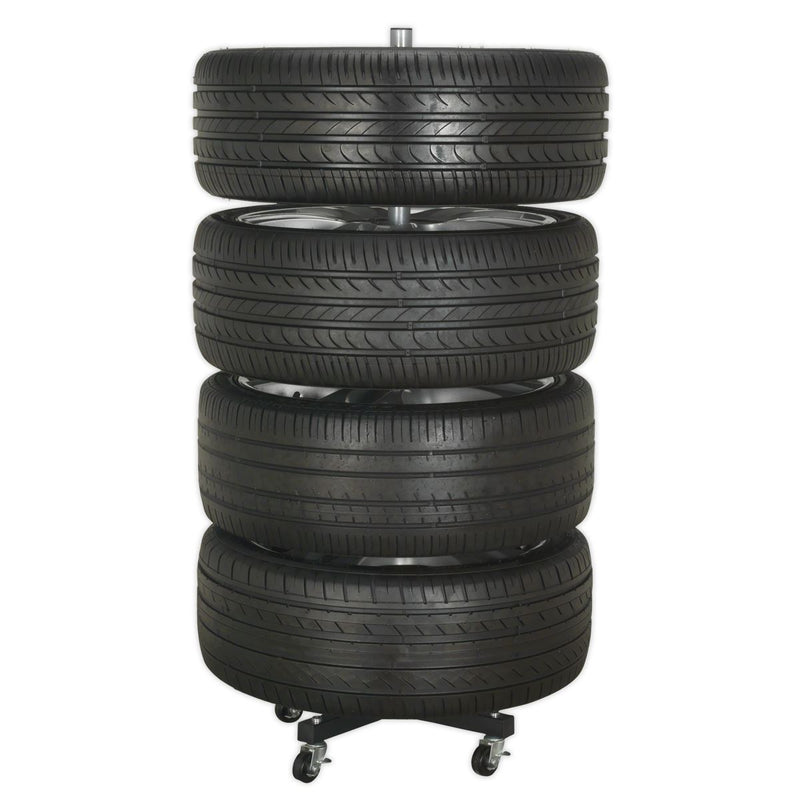 Sealey Wheel Storage Trolley 100kg Capacity STR004 Sealey - Dynamic Drive