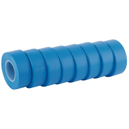 Draper Insulation Tape to BSEN60454/Type2, 10m x 19mm, Blue (Pack of 8) 11915 Draper - Dynamic Drive