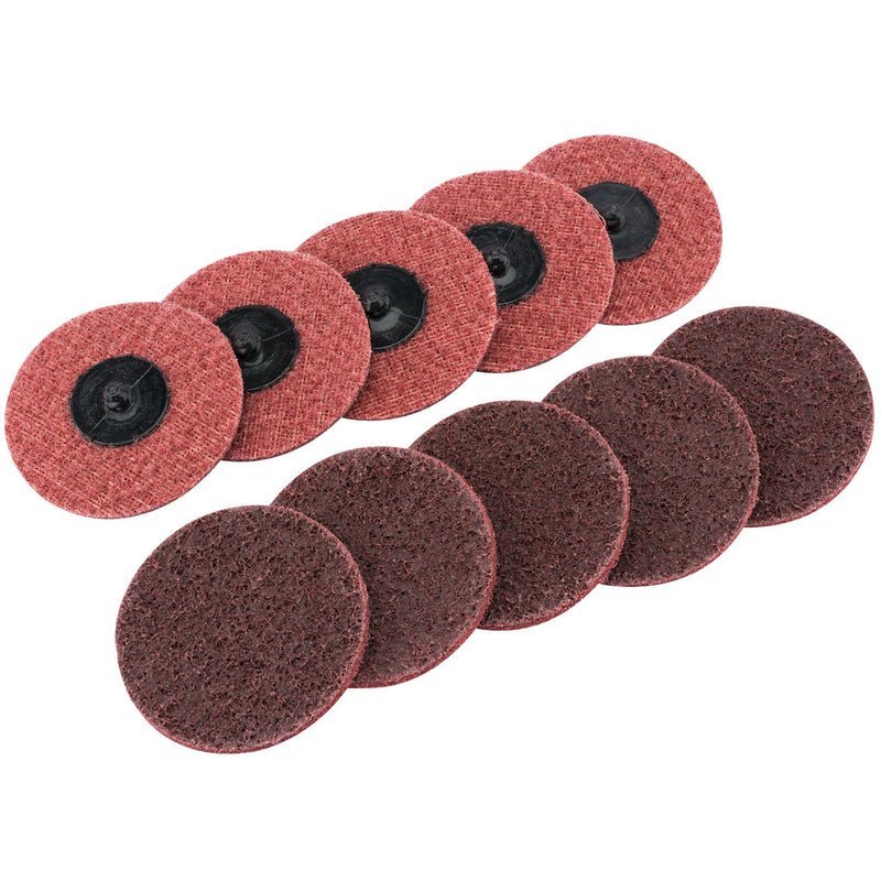 Draper Polycarbide Abrasive Pads, 75mm, Medium (Pack of 10) 75627 Draper - Dynamic Drive