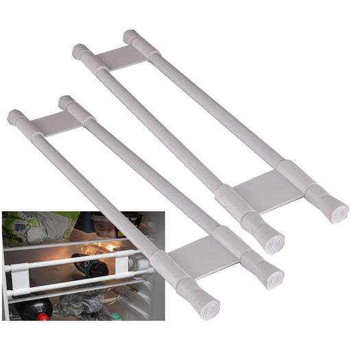 2 x Caravan Motorhome Boat RV Cupboard Fridge Double Retaining Bars 40.5 - 71cm Via Mondo  - Dynamic Drive