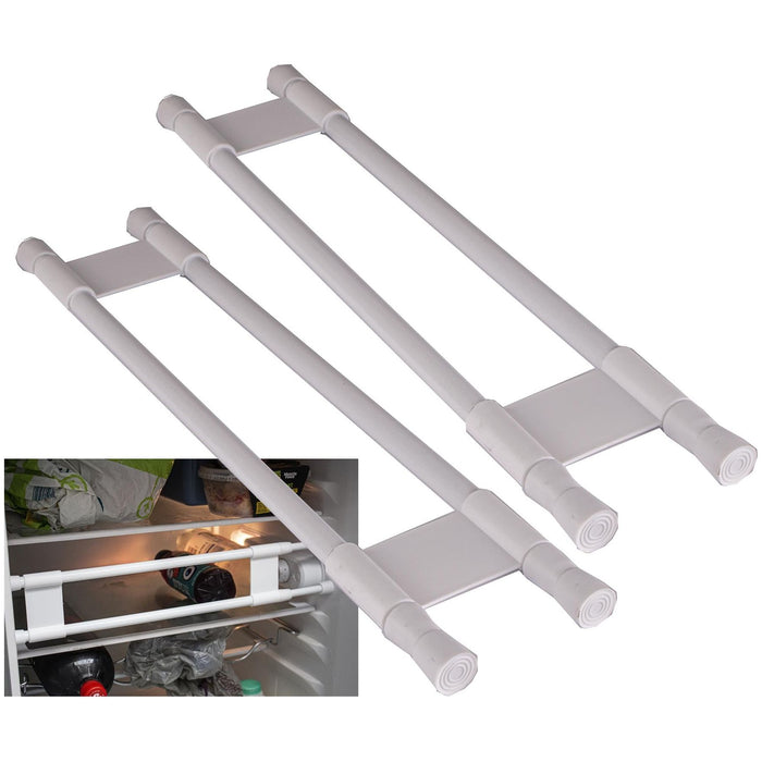 2 x Caravan Motorhome Boat RV Cupboard Fridge Double Retaining Bars 40.5 - 71cm Via Mondo  - Dynamic Drive