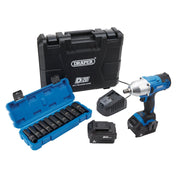 Draper D20 20V Brushless Mid-Torque Impact Wrench Kit, 1/2" Sq. Dr. & Metric Dee Draper - Dynamic Drive