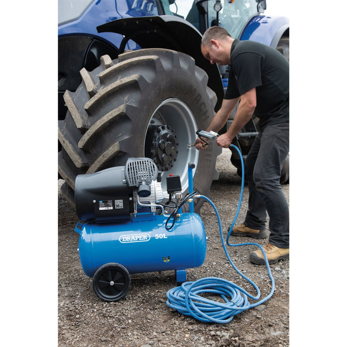 Draper Direct Drive V-Twin Oiled Air Compressor, 50L, 2.2kW 29355 Draper - Dynamic Drive