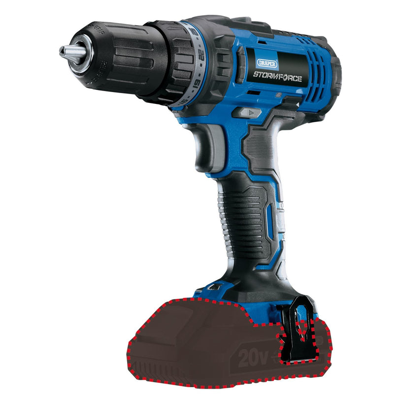 Draper Storm Force 20V Drill Driver (Sold Bare) 89524 Draper - Dynamic Drive