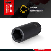 Teng Tools 1/2" Deep Impact Socket ANSI Metric 16mm Teng Tools - Dynamic Drive