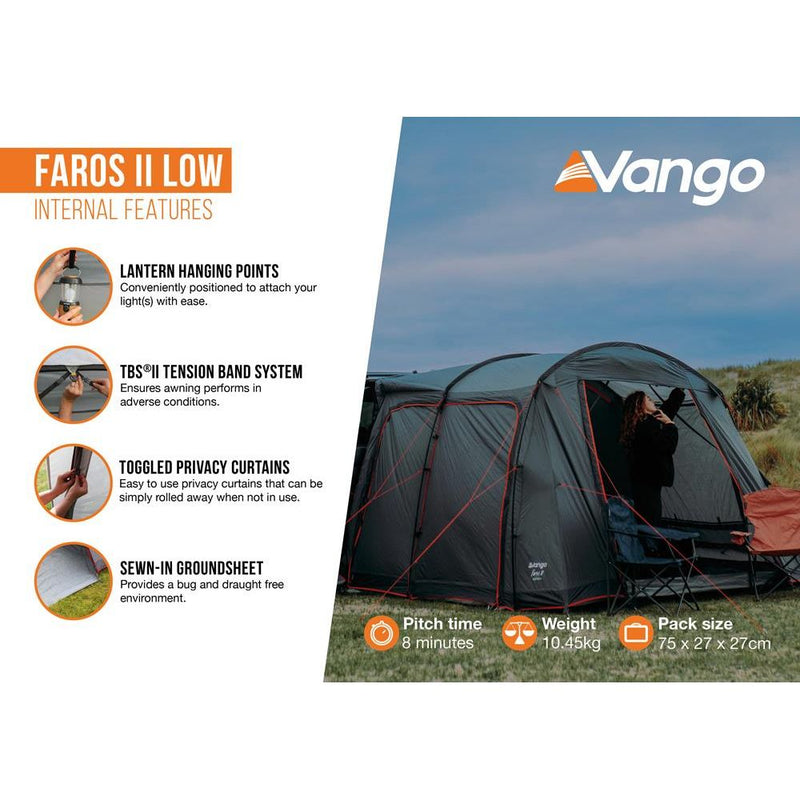 Vango Faros II LOW Poled Drive-Away Awning for Campervans Vango - Dynamic Drive