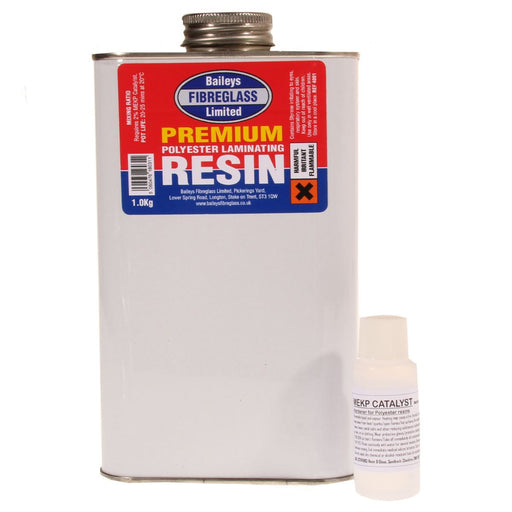 Baileys Fibreglass Premium Polyester Resin 1kg for Durable Fibreglass Work Baileys - Dynamic Drive