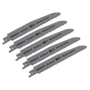 Sealey Reciprocating Saw Blade Multipurpose 150mm 5-8tpi Pack of 5 SRBRB611F Sealey - Dynamic Drive