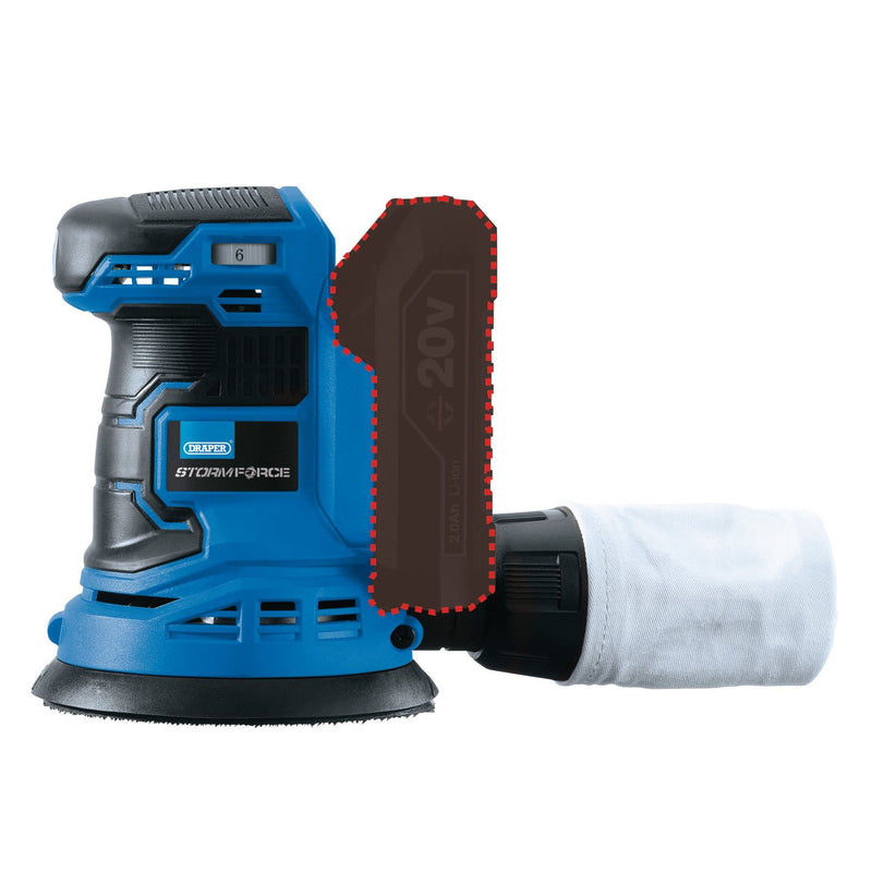 Draper Storm Force 20V Random Orbit Sander (Sold Bare) 89522 Draper - Dynamic Drive