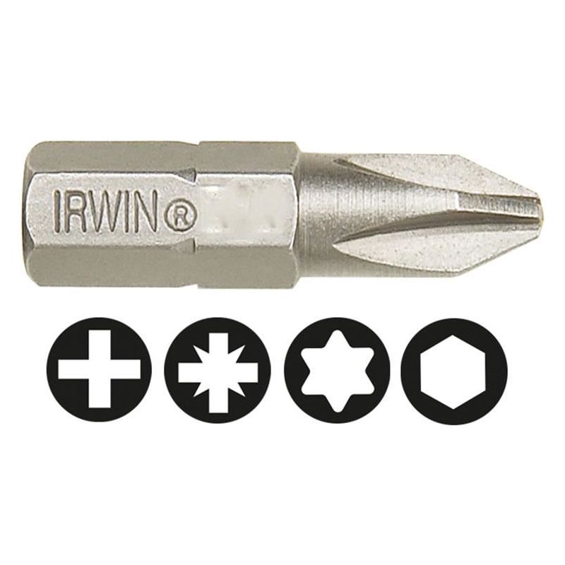 Irwin® Phillips Insert Bits PH2 25mm (Pack 10) IRWIN® - Dynamic Drive