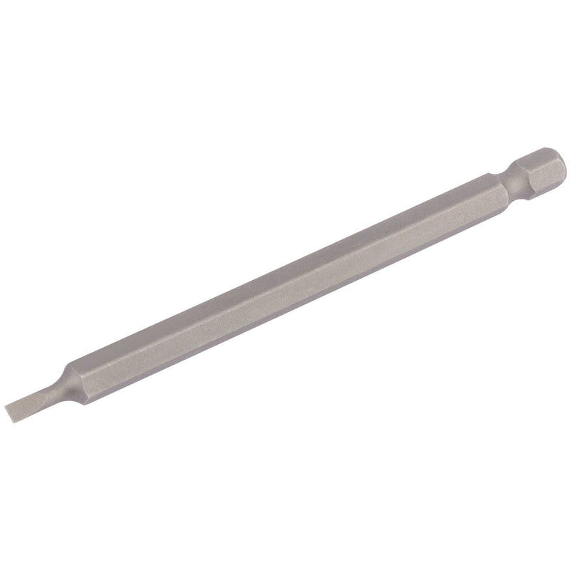 Draper Plain Slot Insert Bit, 3mm, 1/4" Hex, 100mm Long (Pack of 1) 64341 Draper - Dynamic Drive