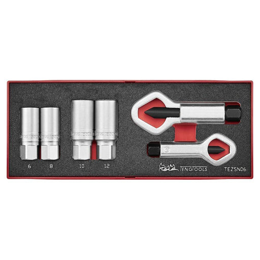 Teng Tools Extractor and Nut Splitter Set FOAMX2 6 Pieces Teng Tools - Dynamic Drive