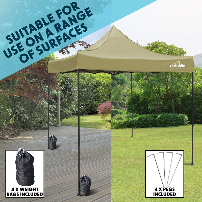 Dellonda Premium 3 x 3m Pop-Up Gazebo - Beige Dellonda  - Dynamic Drive