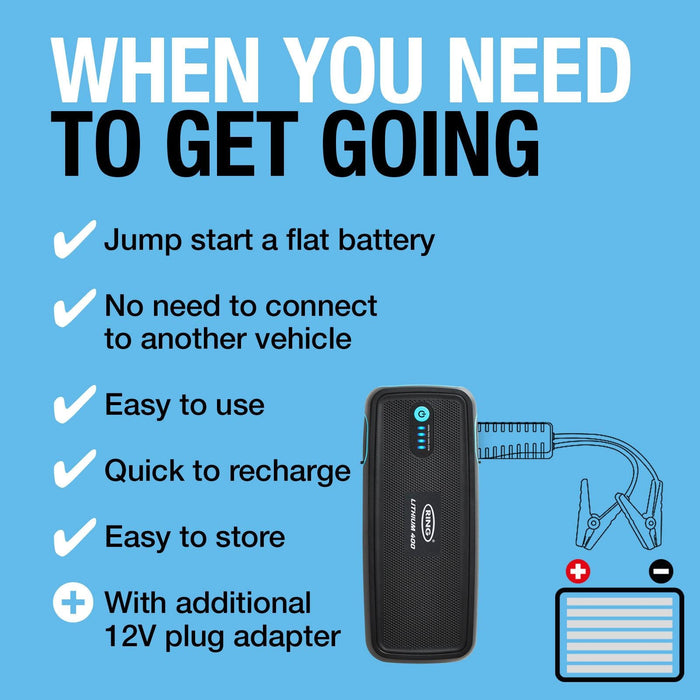 Ring Automotive RPPL400 high power lithium car jump starter power pack and 16800 Ring Automotive - Dynamic Drive