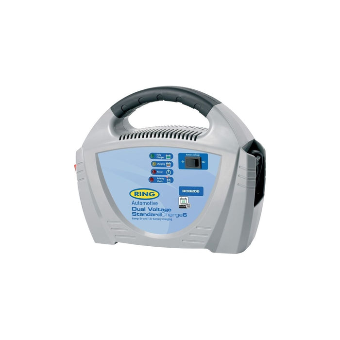 Ring Automotive - RCB206 6A Battery Charger, 6V and 12V Lead Acid Batteries, Veh Ring Automotive - Dynamic Drive