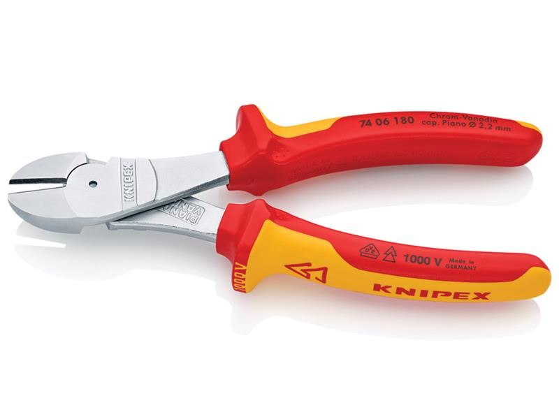 Knipex VDE High Leverage Diagonal Cutter 180mm Knipex - Dynamic Drive
