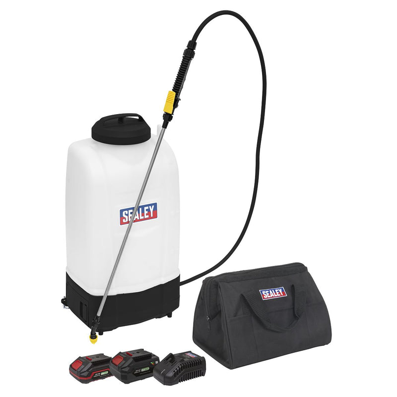 Sealey Cordless Garden Backpack Sprayer 20V SV20 Series 15L ï 2 Batteries Sealey - Dynamic Drive