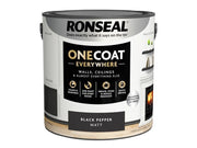 Ronseal One Coat Everywhere Interior Paint Black Pepper Matt 2.5 litre Ronseal - Dynamic Drive