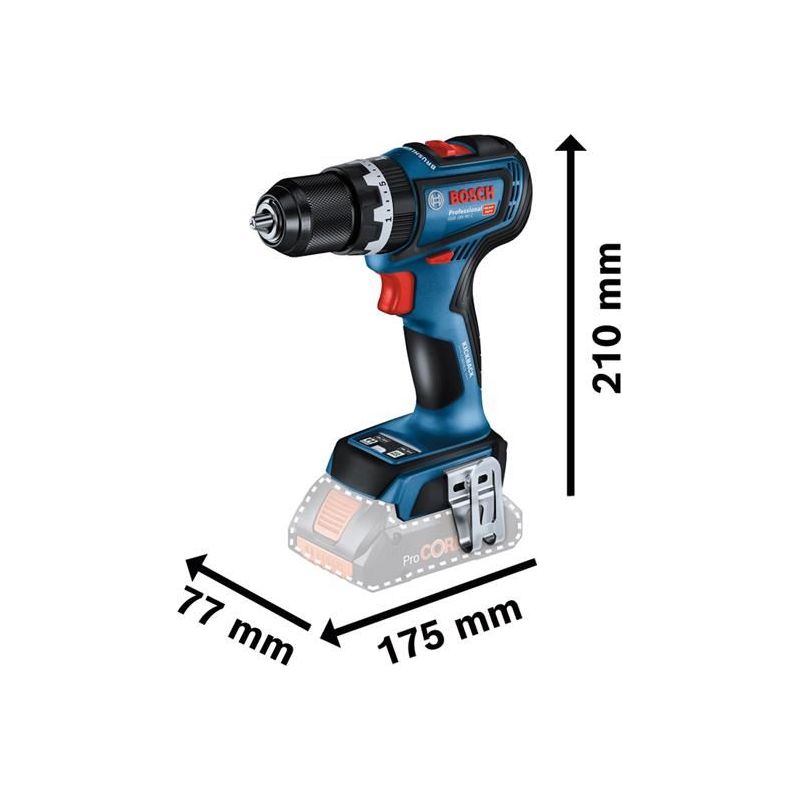 Bosch GSB 18V-90 C Professional Combi Drill 18V 2 x 4.0Ah Li-ion Bosch - Dynamic Drive