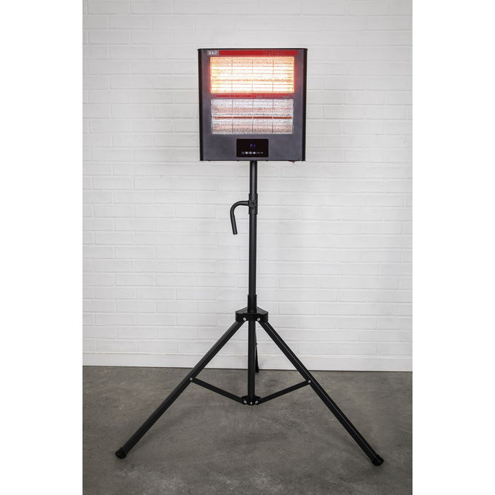 Sealey Infrared Quartz Heater with Tripod Stand 230V 1.4/2.8kW IR28CT Sealey - Dynamic Drive