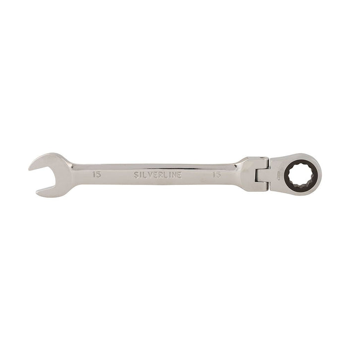 Silverline Flexible Head Ratchet Spanner 15mm Silverline - Dynamic Drive