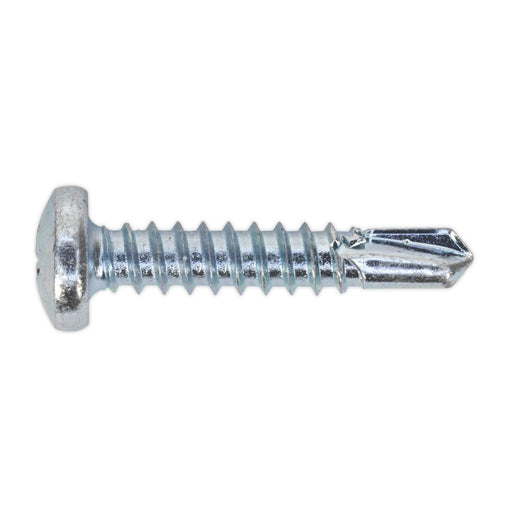 Sealey Self Drilling Screw 4.8 x 25mm Pan Head Phillips Zinc Pack of 100 Sealey - Dynamic Drive